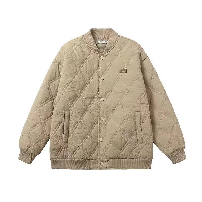 Prošívaný kabát Unisex Zimní Zateplený Zateplený Ležérní Vintage Bavlněná Bunda Pro Muže Ženy Pár Ležérní