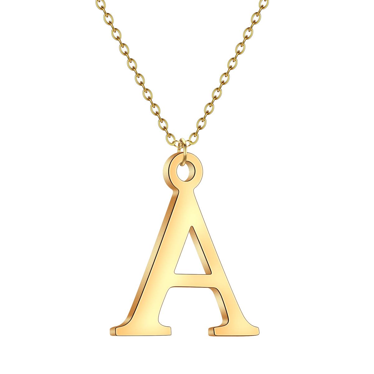 

Kinitial Minimalist Initial A-Z Letter Necklace For Women Alphabet Stainless Steel Choker Chains Jewelry Birthday Gift Wholesale Silver