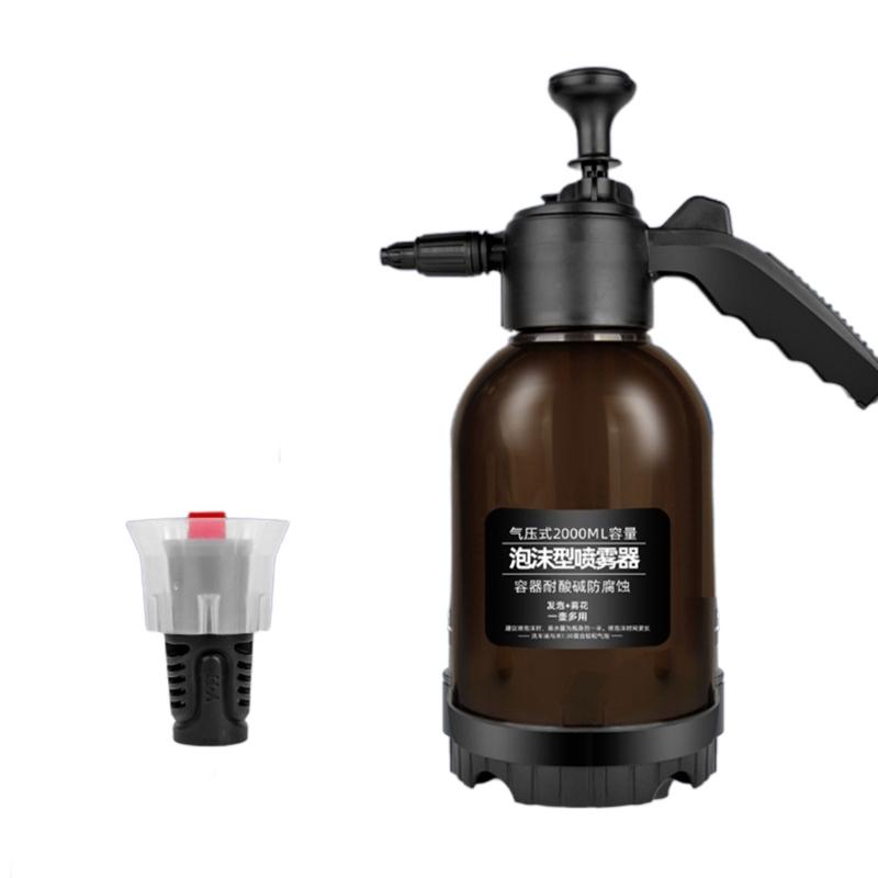 

Manual Garden Sprayer Foam Nozzle Hand Lawn Pressure Pump Sprayer Safety Valves with Extended Spray Wand, 0.5 Gal 1