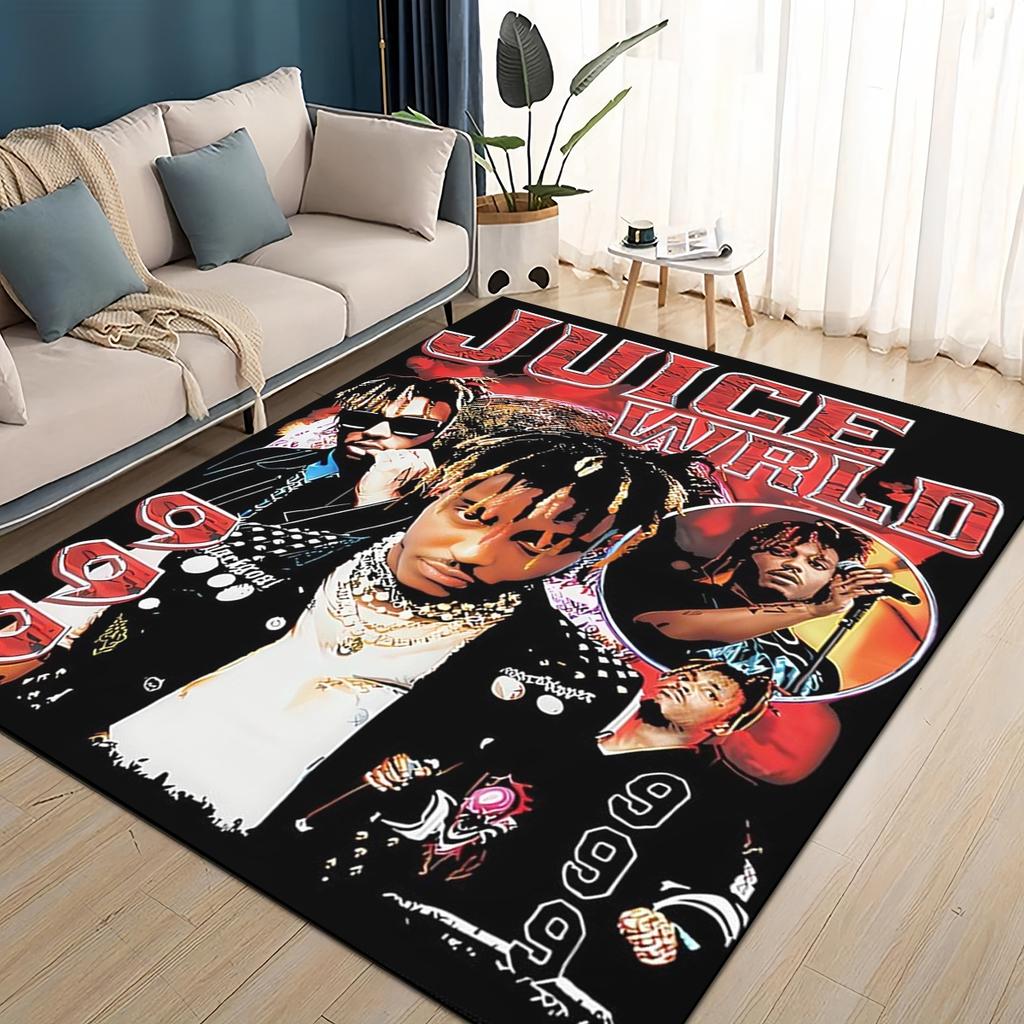 GORĄCY Juice WRLD 999 3D Legendarny Raper Gwiazda Dywanik Dywan do Salonu Sypialni Dekoracja Domu, Dzieci Zabawa Antypoślizgowy na Sofę Wycieraczka