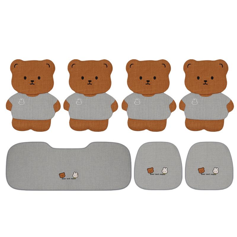 Pernă Scaun Auto Desen Animat - Universală, Bumbac-In Respirabil, Husă Scaun Spate pentru Patru Sezoane