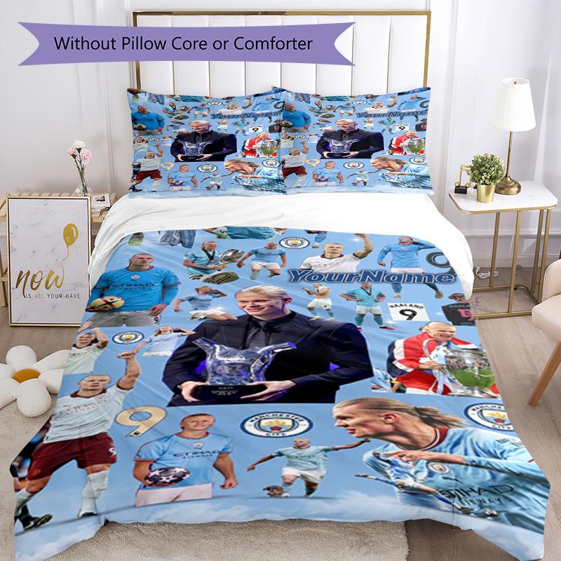 Haaland 103 Customize your name Bedding Set Breathable Duvet Cover with Pillowcases Home Decoration Birthday Gift