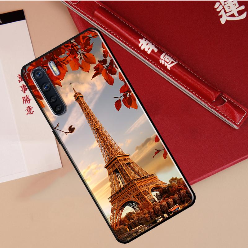 Paris Eiffel Tower Case For Oppo A40 A78 A54 A74 A94 A17 A57 A77 A76 A16 A96 A18 A60 A80 A38 A58 A98 A15 A5 Pro