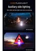 Super Bright Portable LED Flashlight with COB Side Light, Long-lasting Battery, and Warning Light for Outdoor and Work Lighting