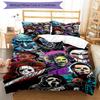 3pcs Halloween horror Bedding Set Duvet Cover Closure Includes 1 Duvet Cover & 2 Pillowcases, Soft and Comfortable for All Seasons.