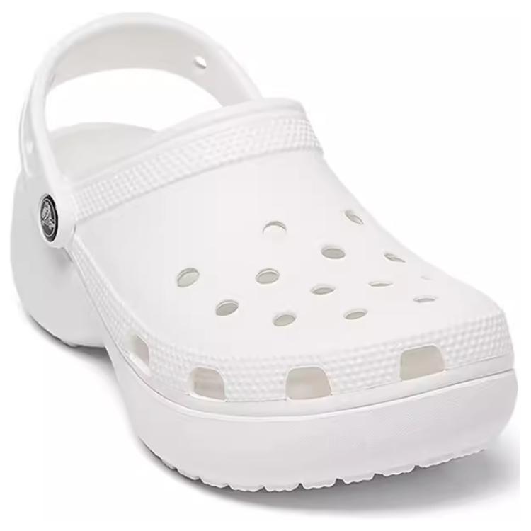 Crocs Classic Platform Clog EVA Comfortable Versatile Classic Breathable Thick Sole Increased Height Clogs Women clogs White 206750