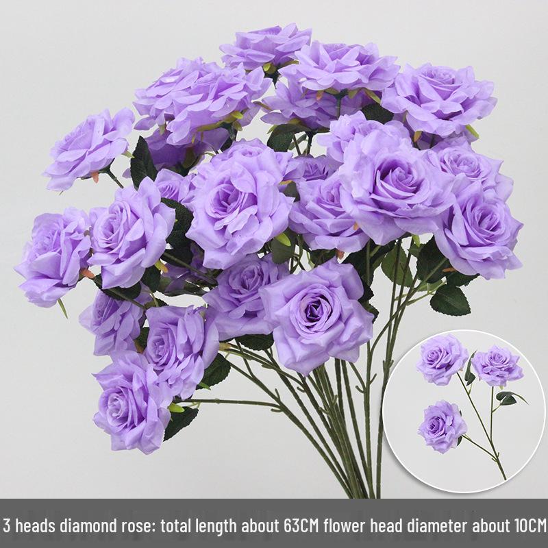 10-Piece Purple Series Artificial Floral Set: Ground Row, Aisle, and Burgundy Wedding Decoration Flowers