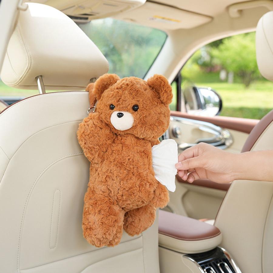 Pluszowa zabawka Panda Mała Czerwona Ścienna Wypchana Pudełko na chusteczki Słodki Pies Niedźwiedź Samochodowy pojemnik na chusteczki Dozownik serwetek Lalka Kawaii Dekoracja domu