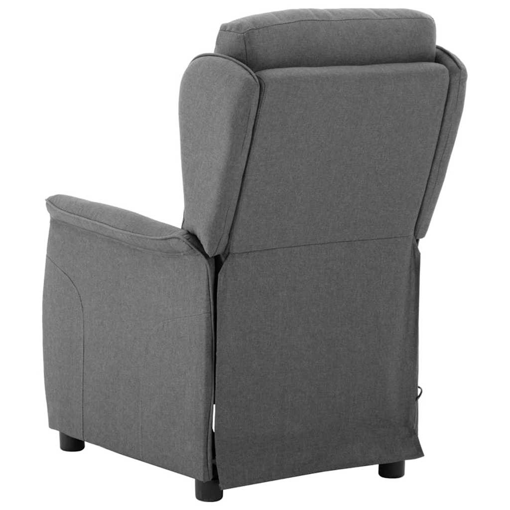 Massage Chair with Cushion Light Grey 93.5 X 67.5 X 101.5 Cm Fabric