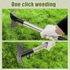2-in-1 Extended Weed Puller Tool Garden Rake Long Handle Multifunctional Weed Remover Shovel Manual Rooting Grass Soil Loosening
