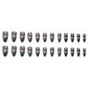 Short Stiletto Press-On Nails With Chrome Plating Glitter Finish Women
