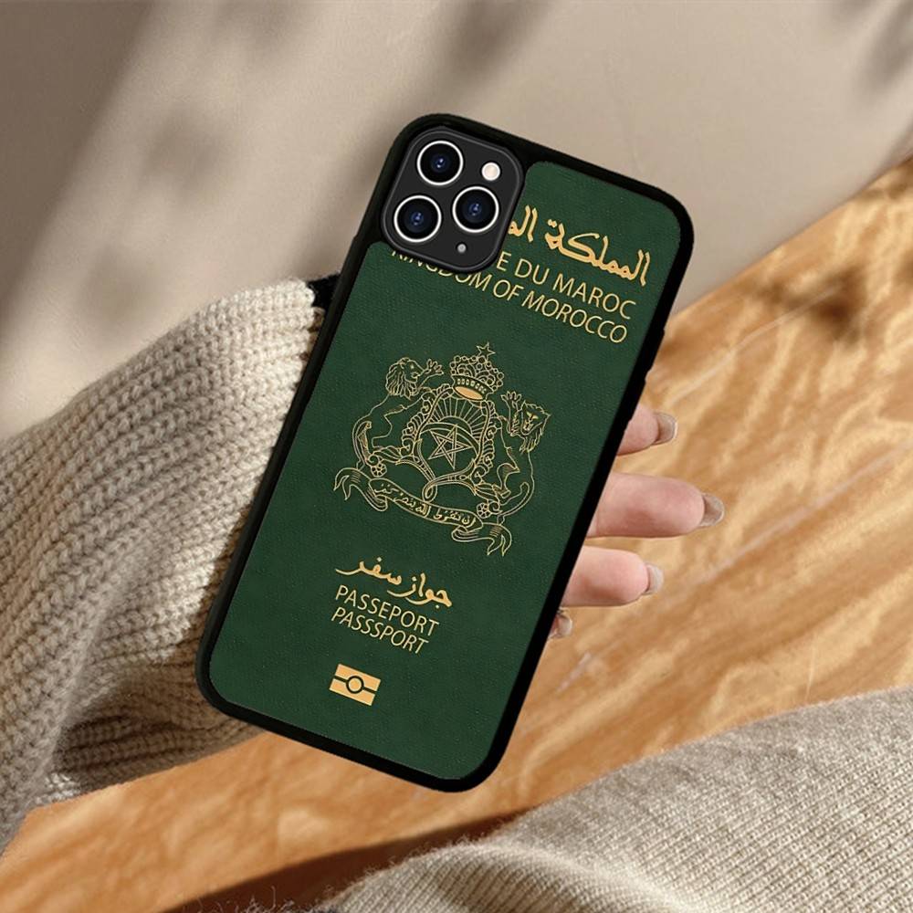 Morocco Map Flag Phone Case For IPhone 11 12 13 14 15 16 17 Pro Max Plus PC+TPU Cover