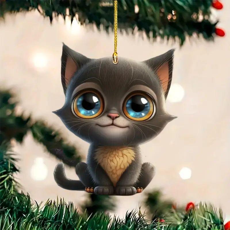 Cartoon Playful Acrylic Hanging Decoration For Home Christmas Tree And Auto Style