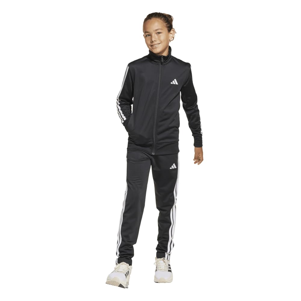 Adidas Tracksuit Set for J150 Kids' Boys, Top Black/White, Bottom Black/White (JD6502)
