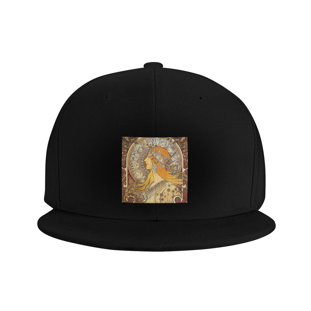 Alphonse Mucha Zodiac Art Nouveau Women Baseball Caps Snapback Fashion Baseball Hats Breathable Casual Casquette Outdoor Unisex