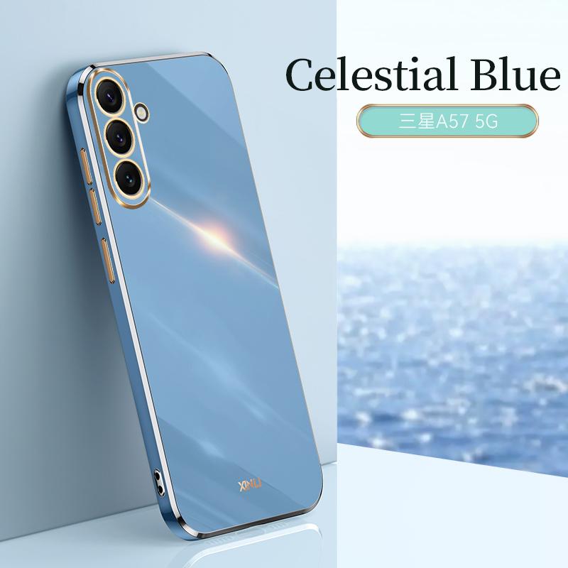 Custodie per Telefono Colorfast alla Moda Placcate per Samsung Galaxy A57 A37 A17 5G Morbida Lusso Protezione Lente Originale Cover Posteriore in Silicone