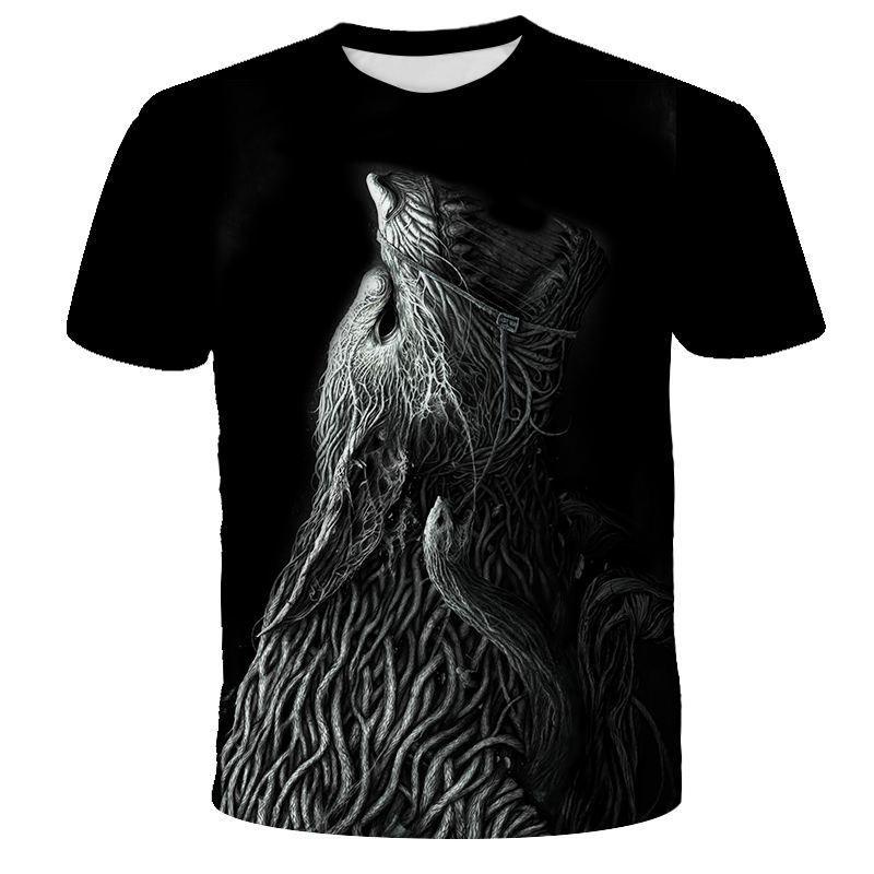 Men's T-shirt Tianma Series 3D Digital Printed Men's Casual Short Sleeved T-shirt