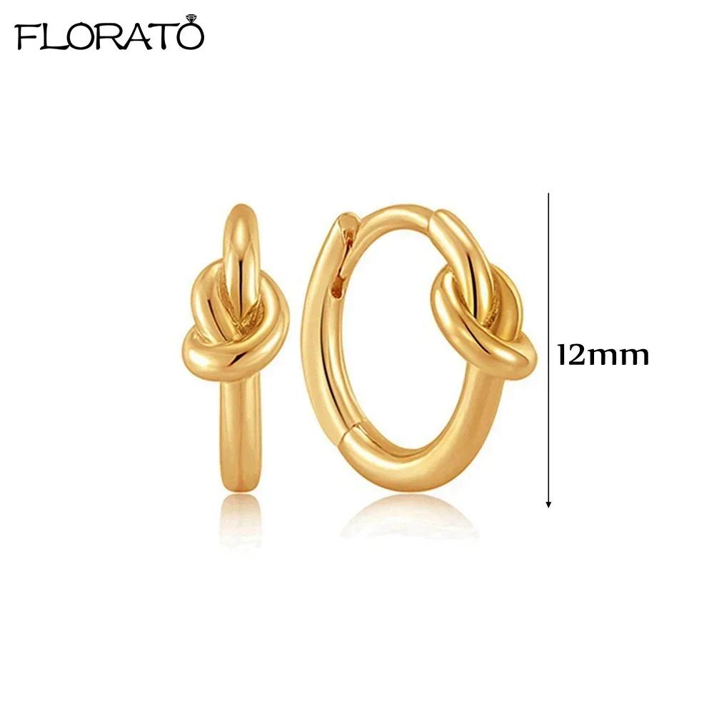 925 Silver Ear Needle Simple 10/15/25mm Hoop Earrings for Women Round Dangle Gold Earrings Fashion Korean Jewelry