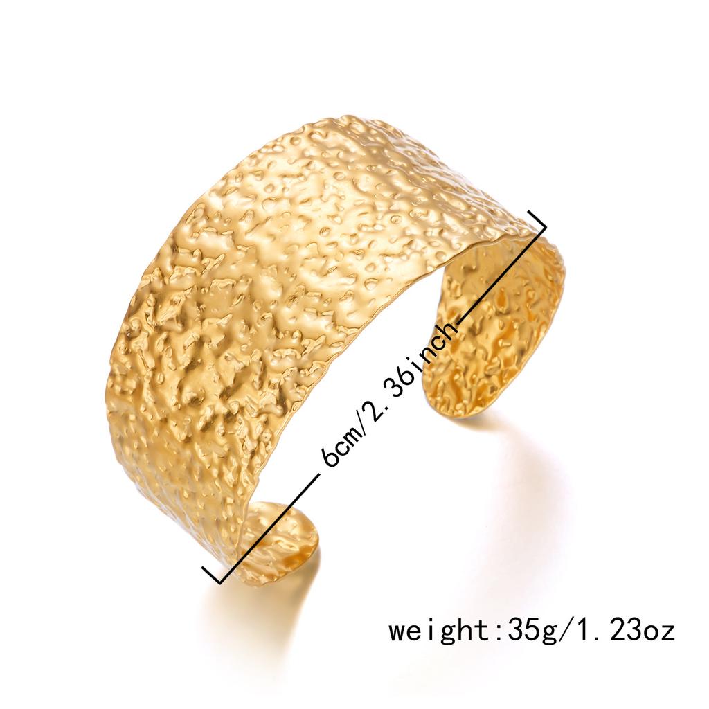 European and American Retro Geometric Irregular Pattern Hollow Stainless Steel Bracelet Hip Hop Personality Trend Women's Bracelet