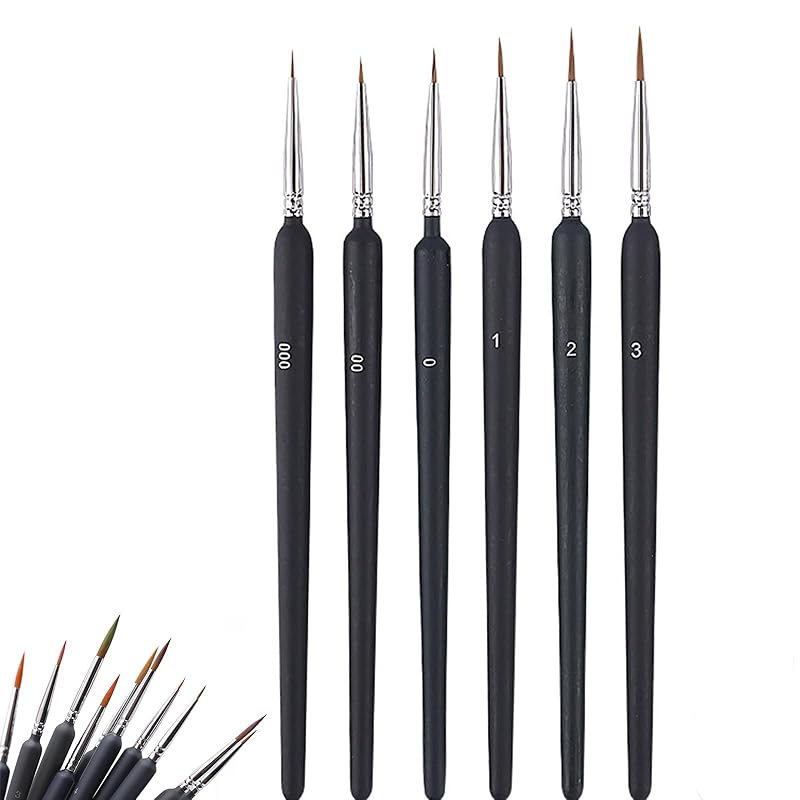 

Set of 6 Mensou Brush Gradient Brush Extra Fine watercolor brush painting brush oil paint brush art supplies for paint Acrylic brush la model model