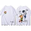 202526 Summer Disco Zootopia Themed Printed Pure Cotton Tshirt Fashionable Loose and Casual Shortsleeved Unisex