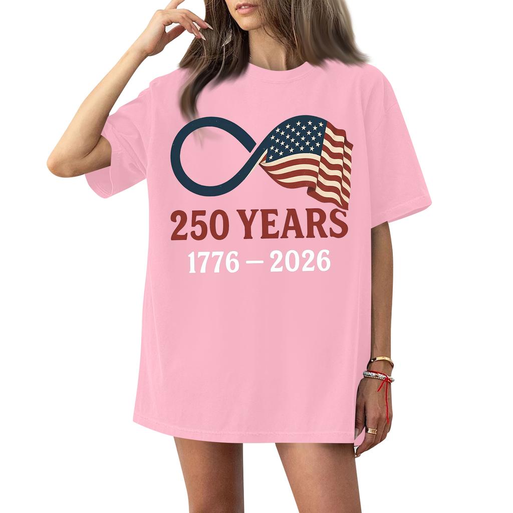 Damen Rundhals Bedrucktes Kurzarm T-Shirt Top