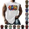 Men Sleeveless Muscle Shirt Loose Fit Tank Top Soccer Themed Graphic Print Casual Summer Sportswear Activewear Vest