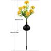 Solar Dandelion Flowers Light IP65 Waterproof with Glowing Flowers & Stems Garden Decoration Lights for Yard Lawn Pathway