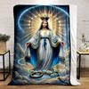 Our Lady of Grace Religious Throw Blanket  Printed Blanket for Living Room Bed Couch lunch break Soft Cozy Blanket for Friend's festival Gift