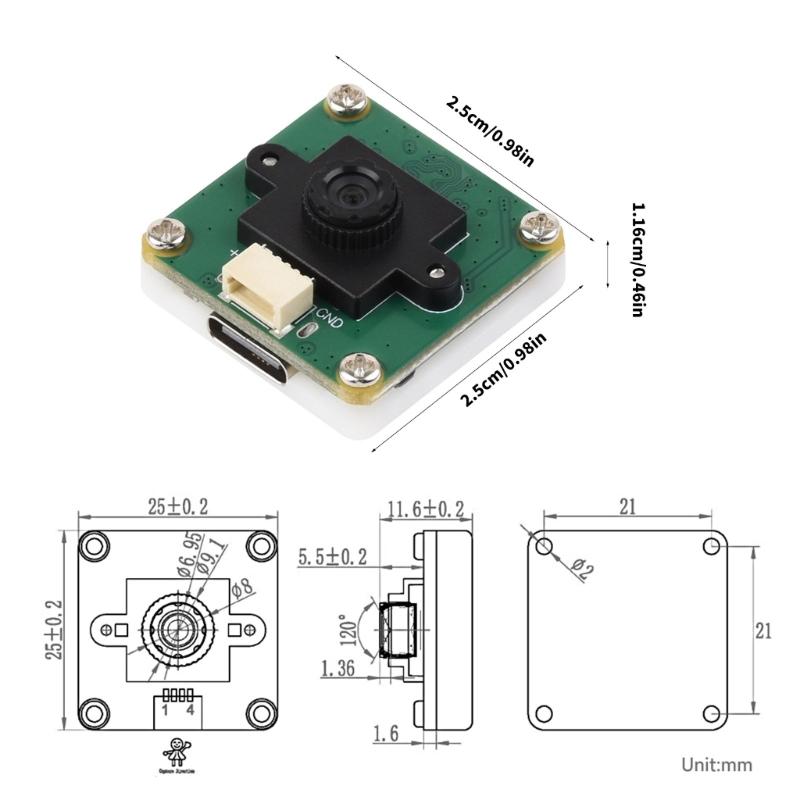 USB kamerový modul OV9281 Globální závěrka Snímání 120 FPS 1 Mpx Černobílý pro Robotiku Rychlé Zobrazovací Aplikace