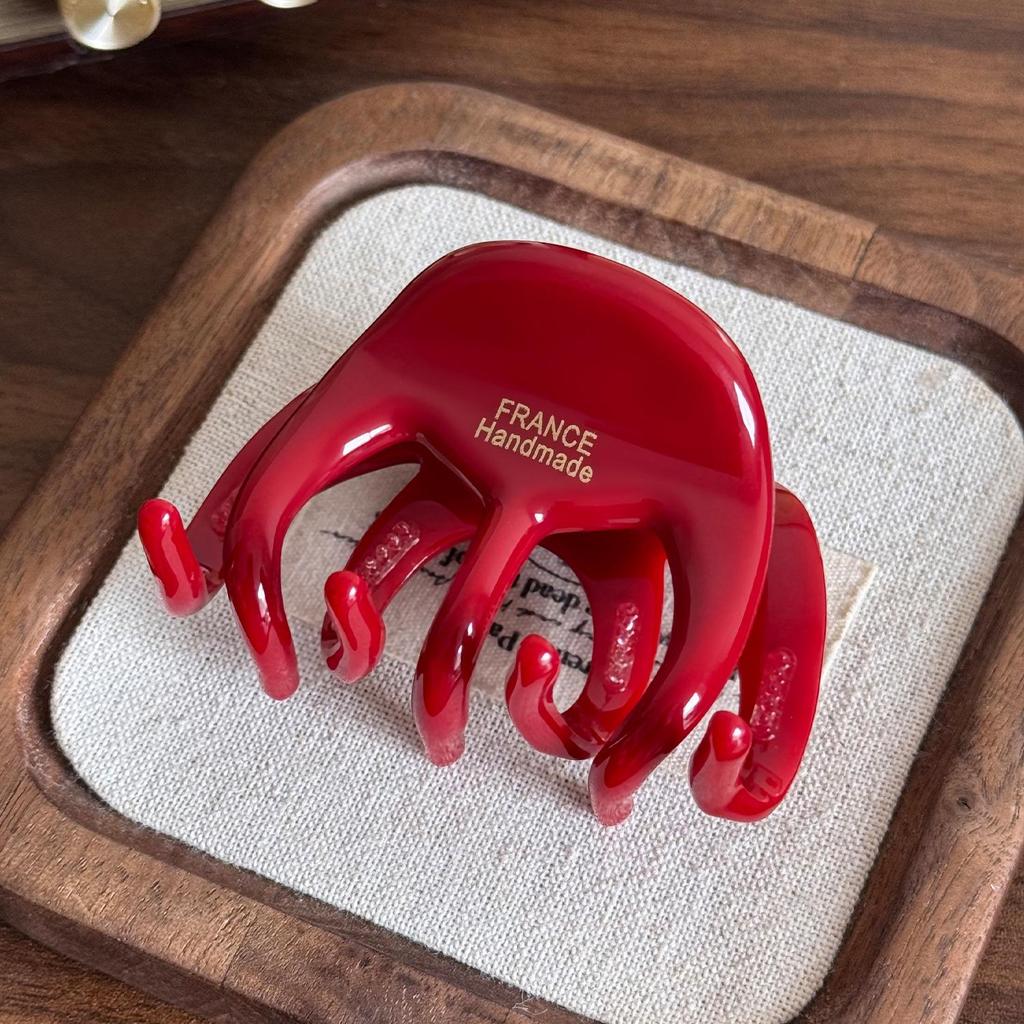 Korean Style Versatile Acetate Claw Clip for High-End Back-of-Head Bun and Half-Up Hair.
