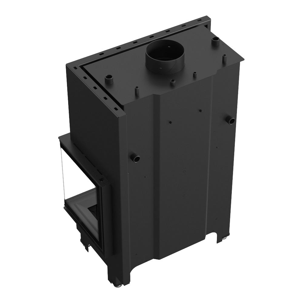 Water heating fireplace KRATKI MBO right 15 kW Ø 200 black thermotec lining