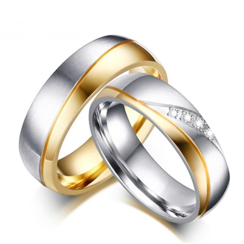 Fashionable and Versatile Creative Zircon Exquisite Creative Jewelry Accessories Ring for Couples