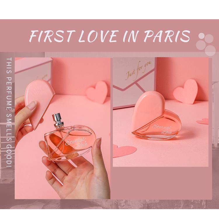 First Love Paris Heart Perfume Set: Long-Lasting Light Fragrance with a Girlish Heart and Mango Notes for Women