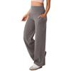 Women's Fashion Casual Solid Color Print High Waist Trousers Pants & Capris