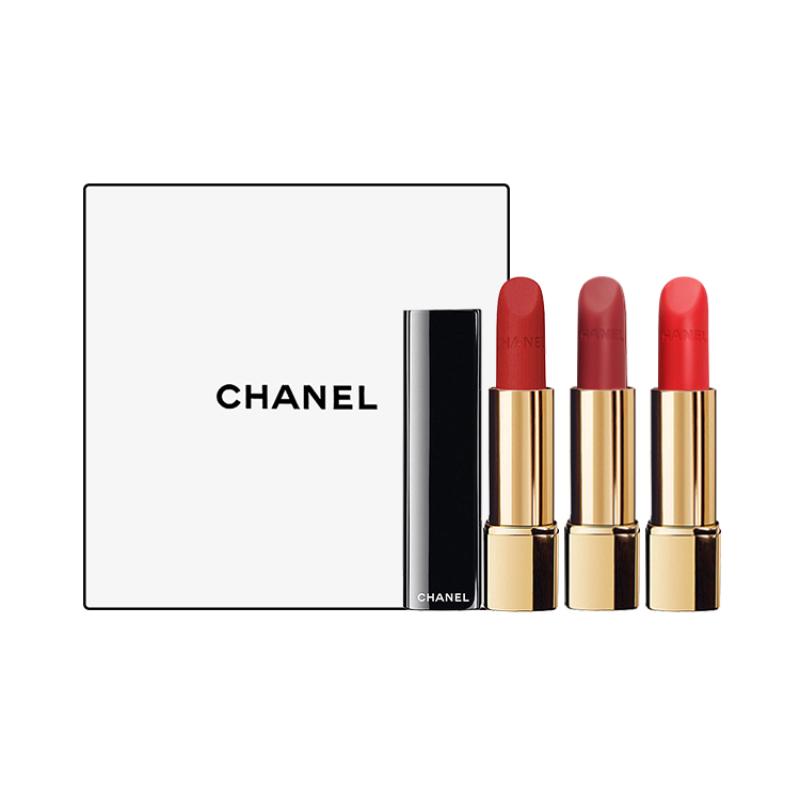 CHANEL Rouge Allure Velvet Luminous Matte Lip Colour Trio Set #58+#57+#56