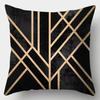 Black Gold Pattern Pillowcase Square Sofa Pillowcase Creative Pattern Cushion Cover