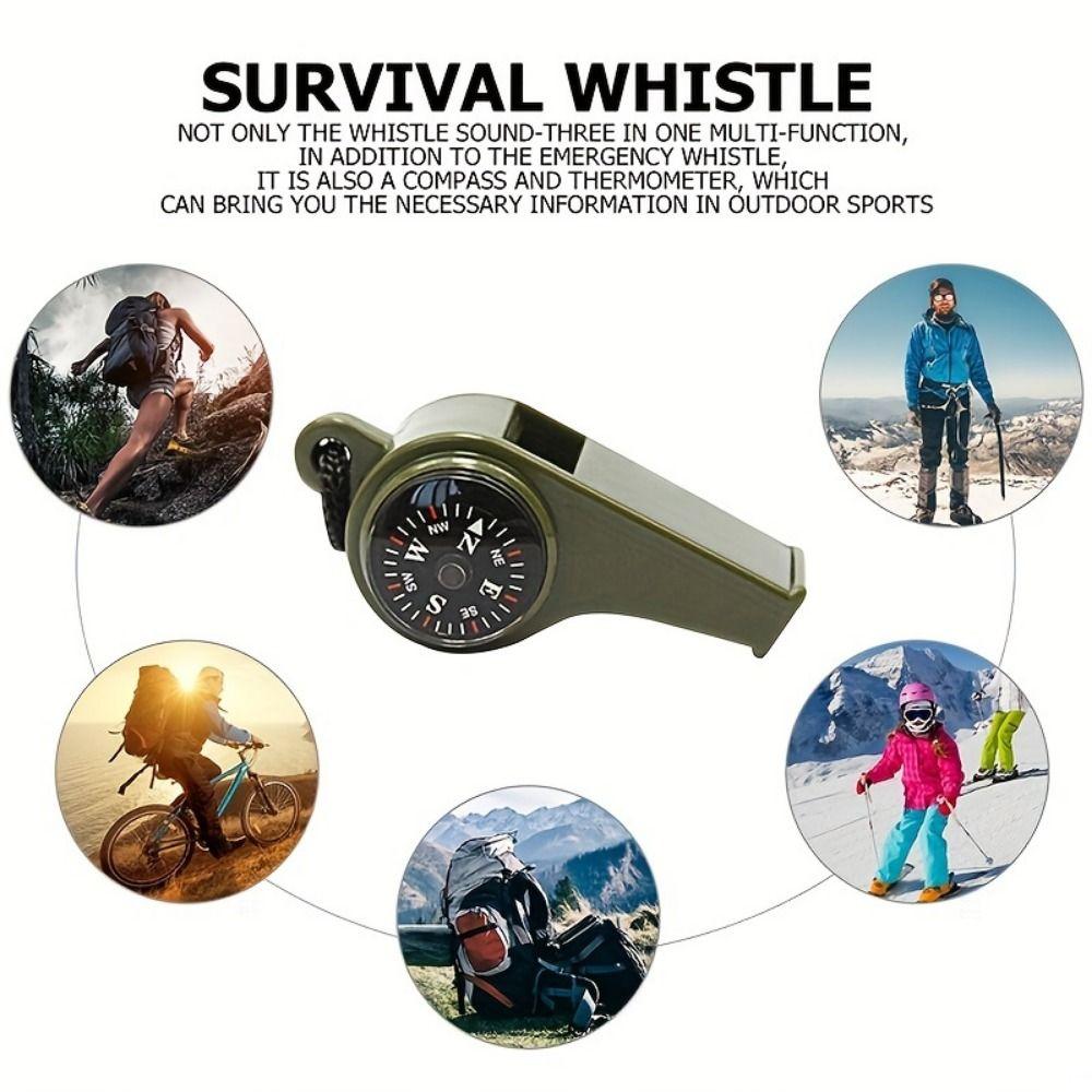 Compass 3 in 1 Emergency Whistle 3 in 1 Outdoor Survival Whistle Sporting Goods