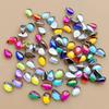 Glitter 200Pcs 4*6mm Glass Water Drop Rhinestones Flat Back Stones and Crystals For Nails Art Decorations Costume A56