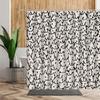 3D Cartoons Black White Cat Bathroom Waterproof Shower Curtain Simple Footprint Bathroom Curtains Set Bathtub Screen With Hooks