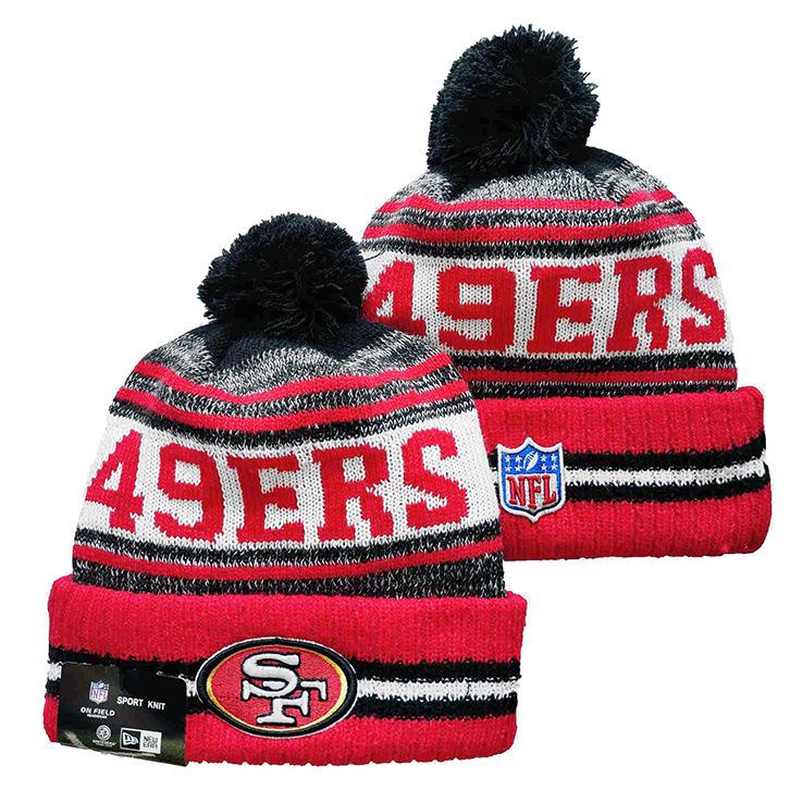 49er Team 2025 Autumn/Winter Wool Pom-Pom Knit Hat - Warm Embroidered Couple Style