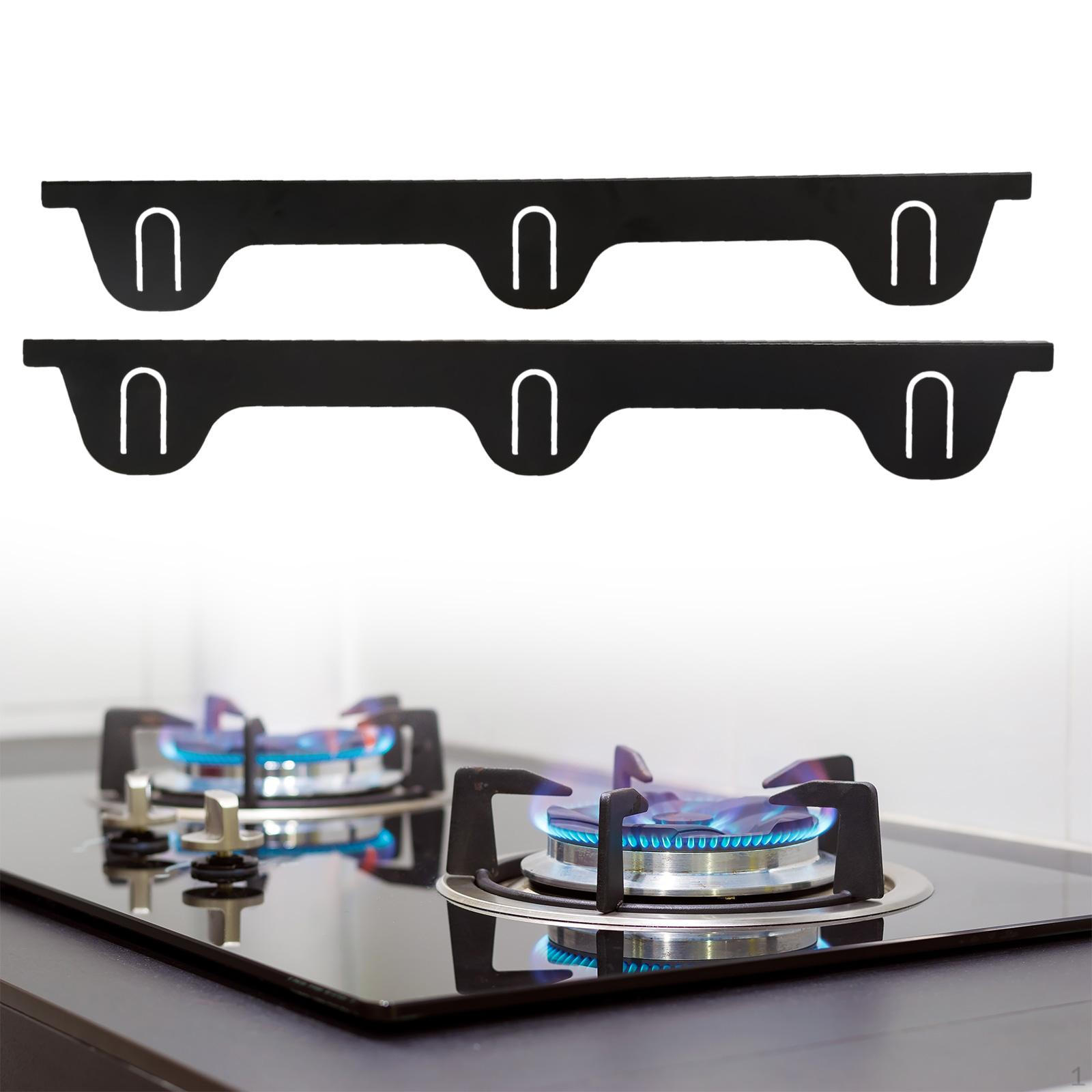 

2 Pieces Stainless Steel Stove Counter Gap Covers Filler Easy to Clean Lightweight between and balck