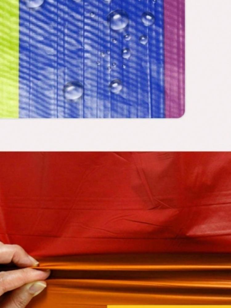 1pc Rainbow tablecloth 108-inch, plastic, waterproof and oil-proof wash free, home decor, birthday party, outdoor tablecloth