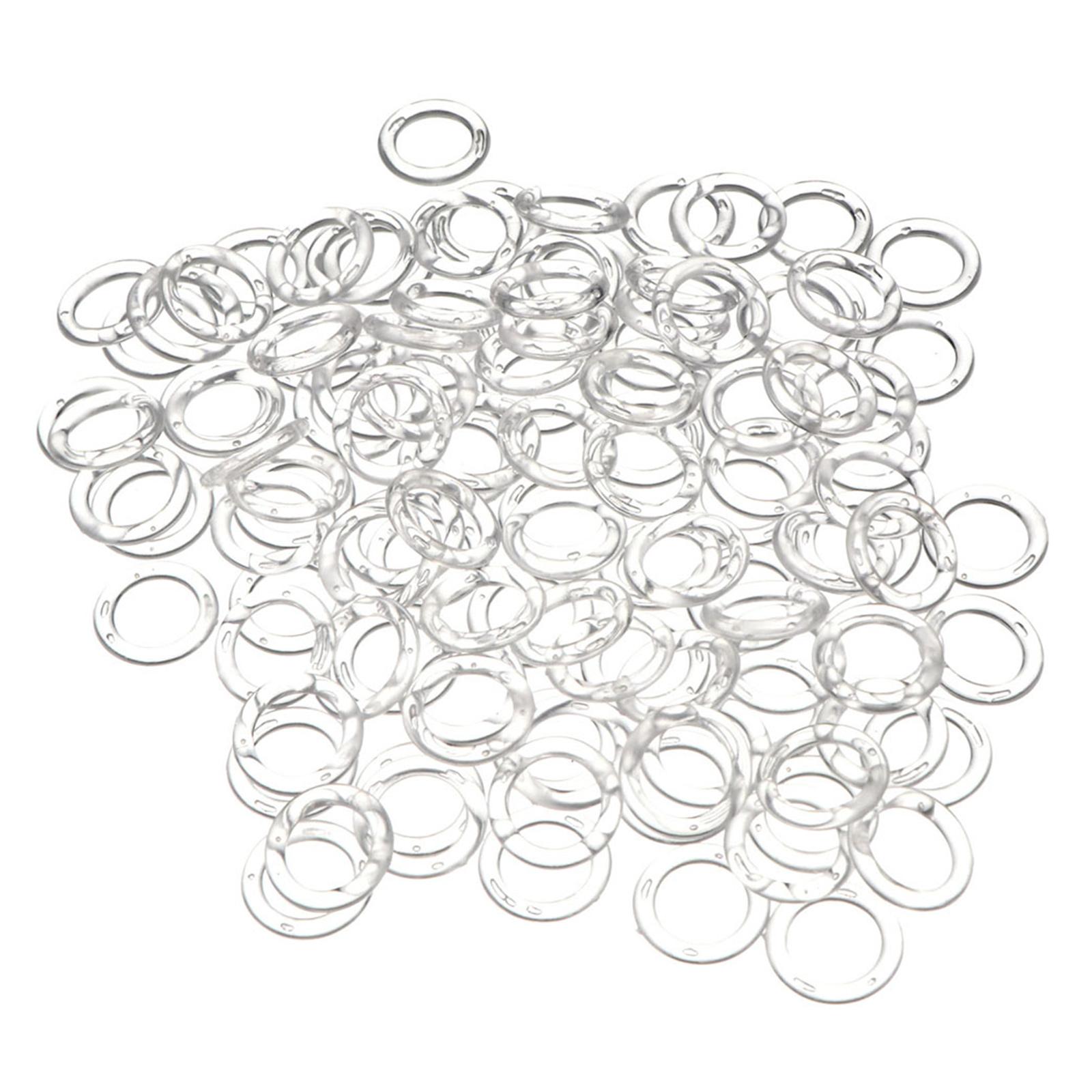 

100Pcs Curtain Circle Accessories Roman Sheer Curtains Rod Rings Plastic Roman Buckle Rings Connecter Home Curtain Accessories