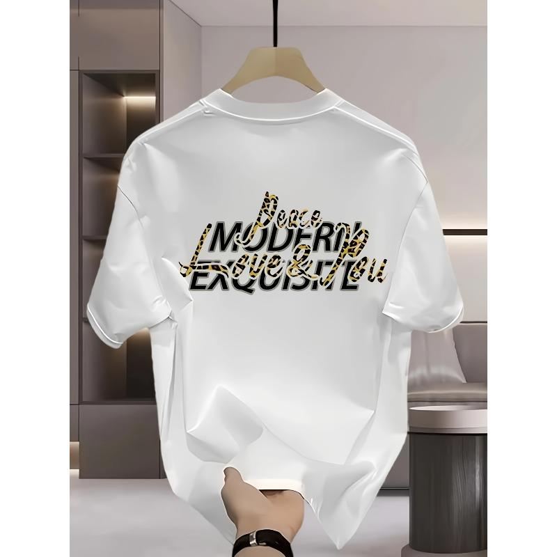 Fashion Printed Short-sleeved T-shirt for Men in Summer Heavy Pure Cotton Korean-style Japanese-style Printed Versatile Tops for Men