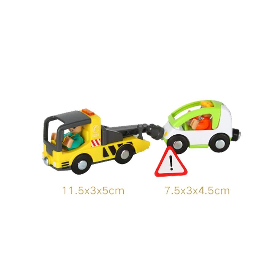 City Electric Locomotive Magnetic Train Diecast Slot Fire Truck Police Cars Fit Brio Wooden Train Railway Track Toys For Kids