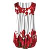 Women's Fashion Printed Pleated Sleeveless Casual T-shirt Vest Button Top