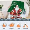 Decorative Large Throw Blanket Green Santa Claus Blanket Xmas Holiday Blanket for Couch Sofa Bed Soft Cozy Lightweight Fuzzy