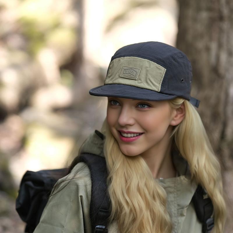 Summer Thin Breathable Quick-drying Baseball Cap Men and Women Outdoor Adventures Sun Protection Short Brim 5-flap Hiking Hats