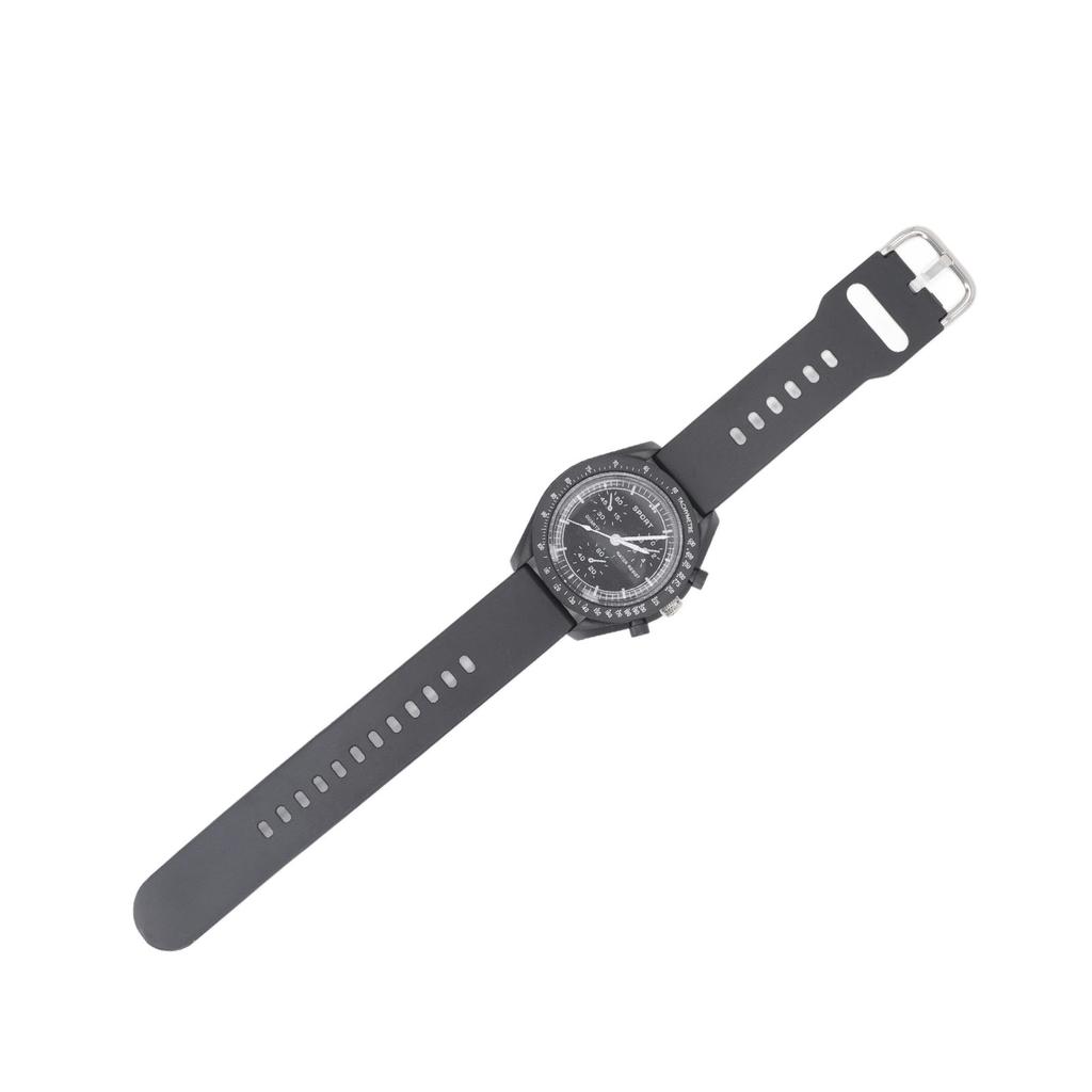 Digital Sports Watch Accurate Time Waterproof Stopwatch Clear Lens Electronic Watch Black Strap Black Screen Quartz
